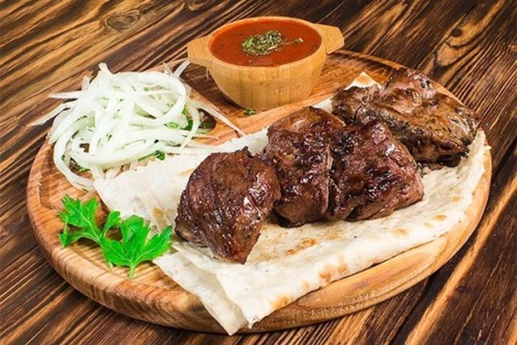 Шашлык из говяжьей печени
